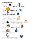 Halloween Following Directions Activity (Learn Preposition