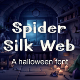 Halloween Font Spider Silk Web - Multilingual Characters, 