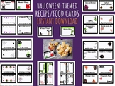 Halloween Food Cards - Set of 20, Personalize w/ Food Idea