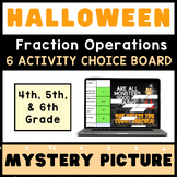4th 5th 6th Grade Math ⭐ Fraction Operations ⭐ HALLOWEEN M