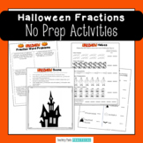 Halloween Fraction Worksheets - No Prep Halloween Fraction