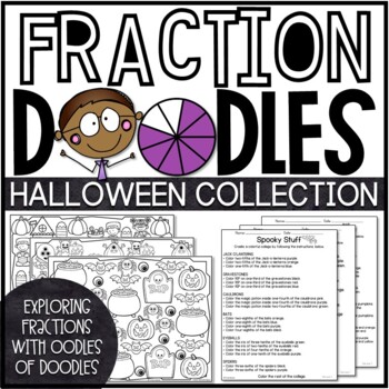 Preview of Halloween Fractions Activities | Halloween Fractions Color by Number