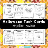 Halloween Fractions Activity / Review - Fun Task Cards for
