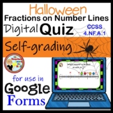 Halloween Fractions on a Number Line Google Forms Quiz