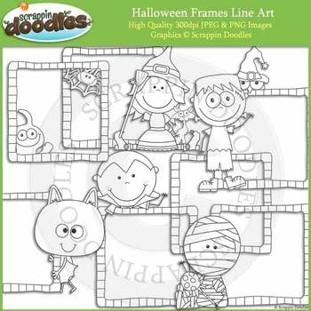 Halloween Frames by Scrappin Doodles | Teachers Pay Teachers