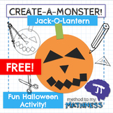 Halloween Math Activity FREE Create-A-Monster: Jack-O-Lantern