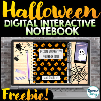 Preview of Halloween Free Interactive Notebook Template | Google Slides™