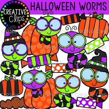 Preview of Halloween Worms {Halloween Clipart}