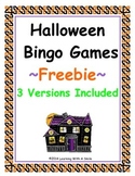 Halloween FREEBIE  Bingo-Style Word Game: Cut & Paste Version Included