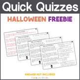 Halloween Freebie | Quick Quizzes Reading Comprehensions