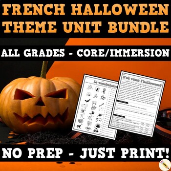 Preview of Halloween French Activities - Core/Immersion