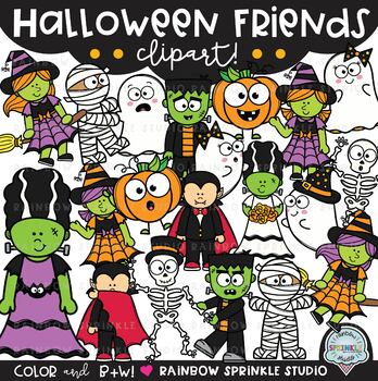 Halloween Friends Clipart {Halloween characters clipart} | TpT