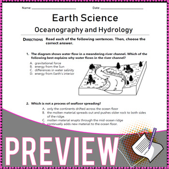 Earth Science Oceanography Hydrology Water Cycle Oceans Grade 7