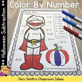 Halloween Color By Number Subtraction