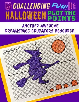 Preview of Halloween Fun - Coordinate Pair Grid Graphing Picture - *Spooky Broom Ride*