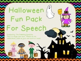 Halloween Fun Pack For Speech!