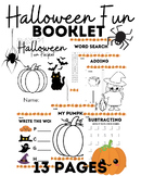 Halloween Fun Packet Booklet | Math, English, Coloring, Wo