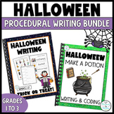 Halloween Fun Procedural Writing Bundle:  Worksheets Vocab