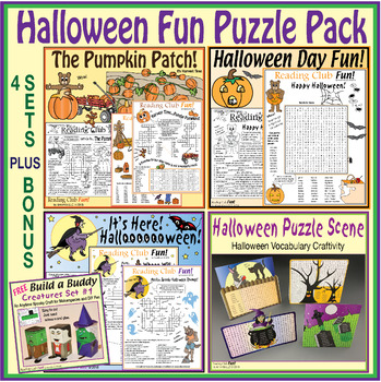 Halloween Fun Puzzle Pack – Puzzles and Activities Bundle by Reading
