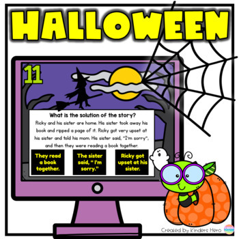 Halloween Fun Game for Google Slides Literacy and Math 1st Grade