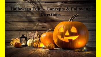 Preview of Halloween Fun with Following Directions & Concepts!