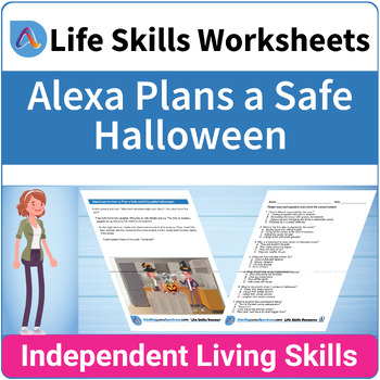 Preview of Special Education Functional Life Skills Seasonal Worksheets for Halloween