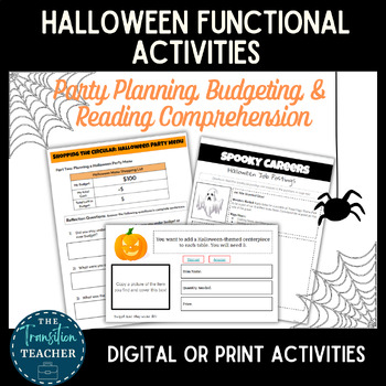 Preview of Halloween Functional Life Skills and Transition Activities Bundle
