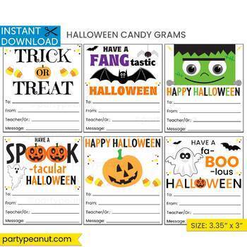 Preview of Halloween Fundraiser Candy Gram, Boo Grams Fundraising, Editable Candy Grams