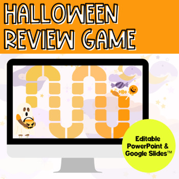 Preview of Halloween Game | Powerpoint & Google Slides™ | Review or Trivia Board Game