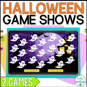 Preview of Halloween Game Show Templates | Editable Interactive Powerpoint | Any subject