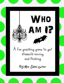 Preview of Halloween Game - Who Am I? Guessing Game - Any Age