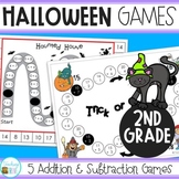 Halloween Math Games for Second Grade