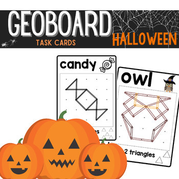 Preview of Halloween Geoboard Task Cards. Fine motor & Centers activity