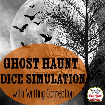 Preview of Halloween Writing Activity Ghost Haunt Dice Simulation