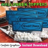 Halloween Treat Bag Toppers Ghost Poop October Marshmallow