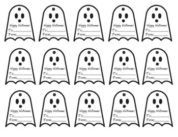 Halloween Ghost Tags by TheMindfulCrafter | Teachers Pay Teachers