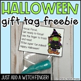 Halloween Witch Finger Gift Tag Freebie
