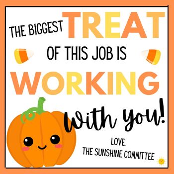 Preview of Halloween Gift Tag - Sunshine Committee