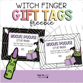 Preview of Halloween Gift Tag- Witch Finger FREEBIE