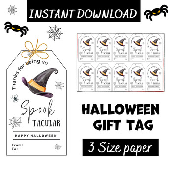 Preview of Halloween Gift Tag Writing Prompts Journals Posters Activities primary 3rd 4th