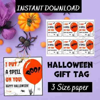Preview of Halloween Gift Tag crafts writing cookies spooky craftivity first grade 1st 2nd