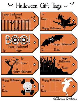 Preview of Halloween Gift Tags