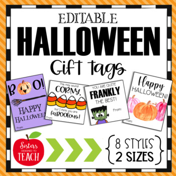 Preview of Halloween Gift Tags [EDITABLE]