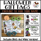 Halloween Gift Tags | Editable