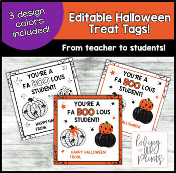 Halloween Gift Tags Printable / Cute Ghost Treat Gift Tags / Cookie and Goody  Bag Tags / Perfect for teachers, preschools, and daycares — Daycare Studio
