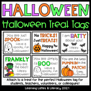 Preview of Halloween Gift Tags October Treat Tags Student Coworker Volunteer Tags