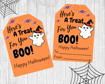 Halloween Gift Tags Printable / Cute Ghost Treat Gift Tags / Cookie and ...