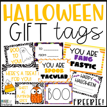 Preview of Halloween Gift Tags Printable Freebie
