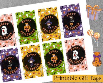 Happy Halloween Treat Bag Gift Tags Labels for Teachers Students -  printable