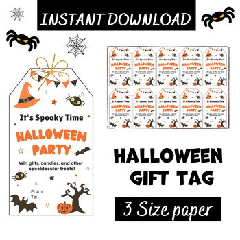Preview of Halloween Gift Tags centers crafts bookmark activity middle high school 9th 8th